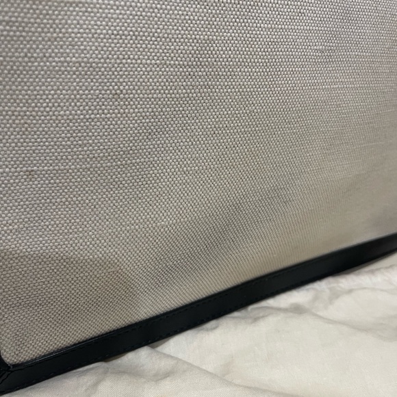 Balenciaga Large Canvas Logo Leather Trimmed Clutch - Picture 4 of 14